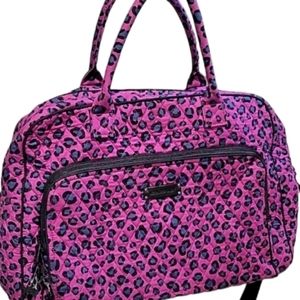 Vera BRADLEY Animal Print Weekender Travel Bag.